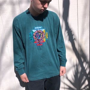 90s Hand Embroidered Ying Yang Long sleeve